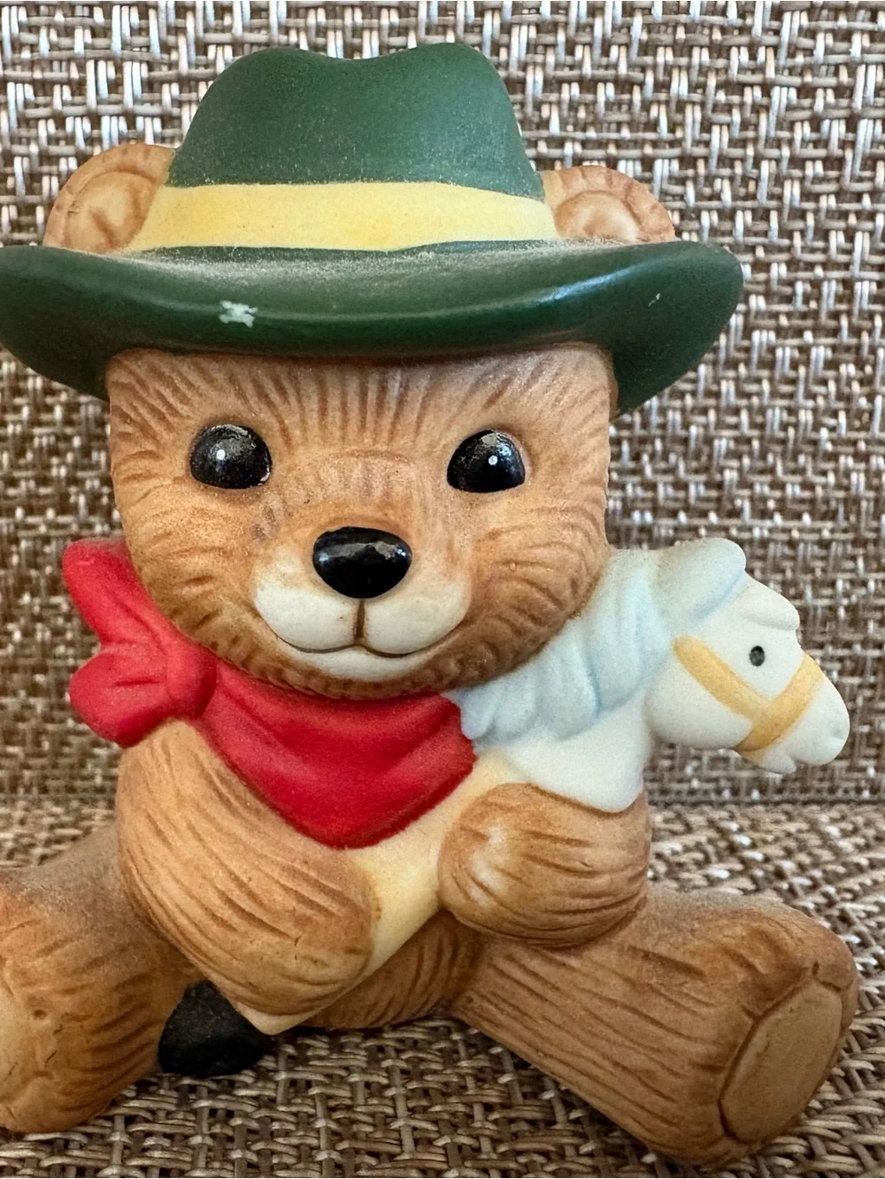 Three Vintage Homco Playtime Bears Sailor Cowboy Baseball Player 1417 Figurines